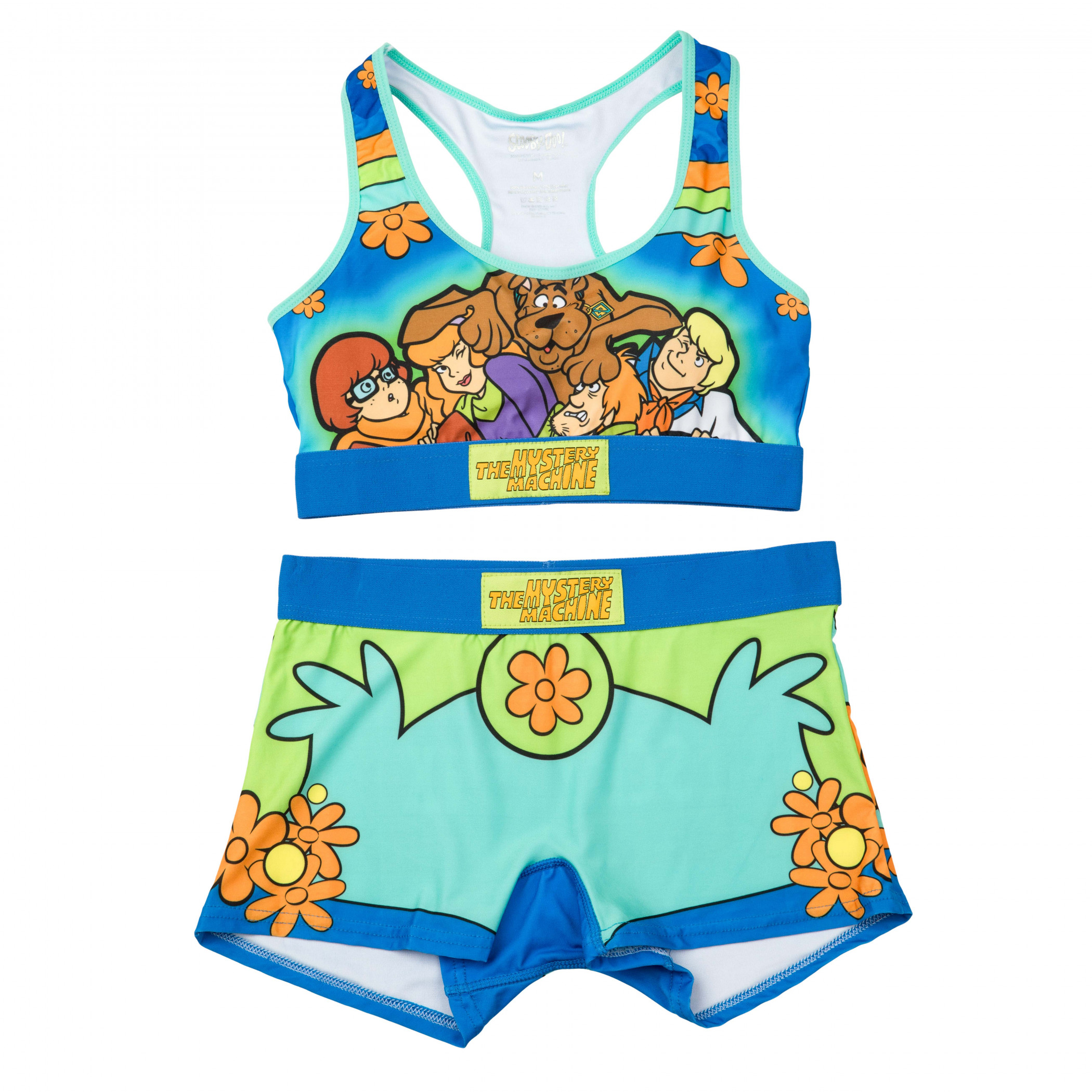 Scooby-Doo Mystery Machine License Plate Bra and Boy Short Panty Set